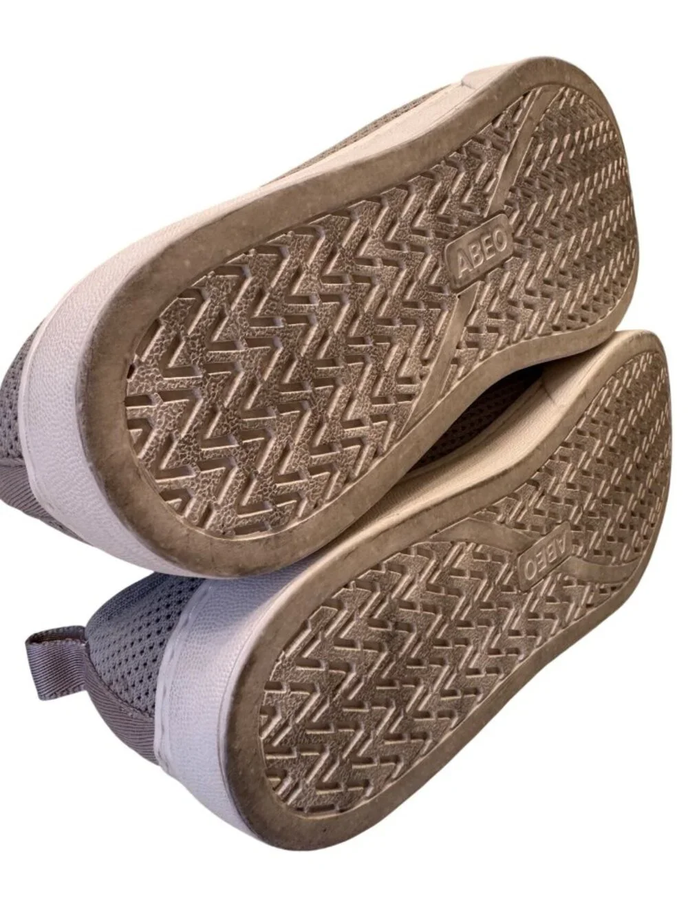 Abeo Encore Knit Size 8.5 Women’s Slip On Sneaker Taupe EUC Arch Support Ortho